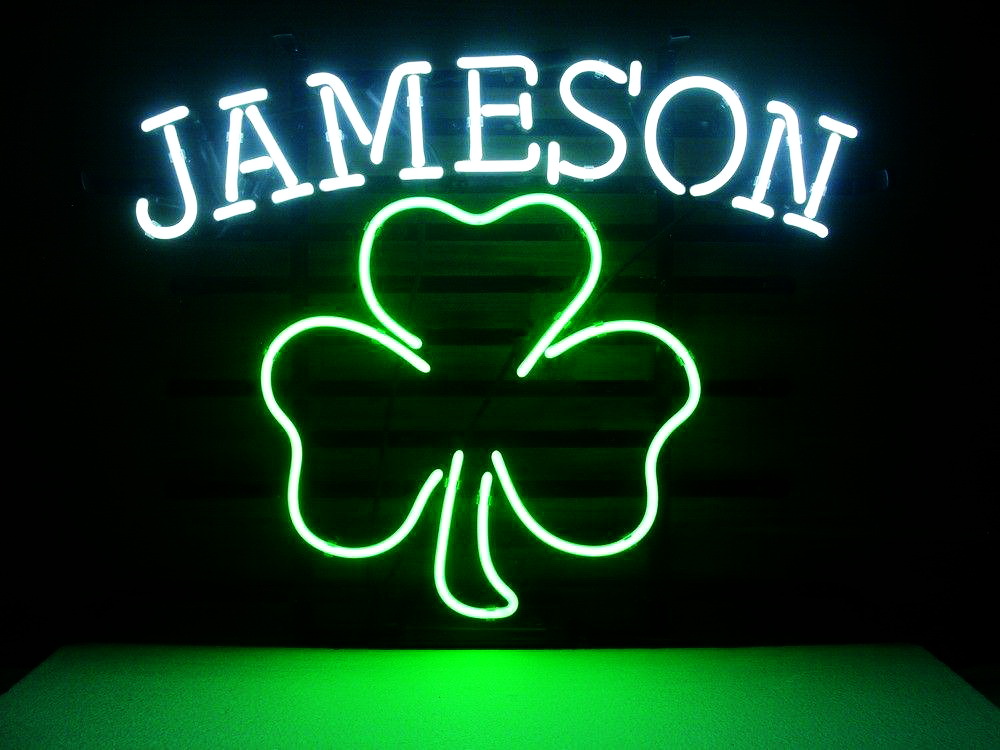 Jameson Whisky Shamrock Neon Sign